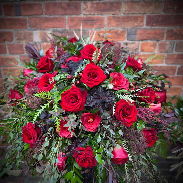 Red Rose Casket