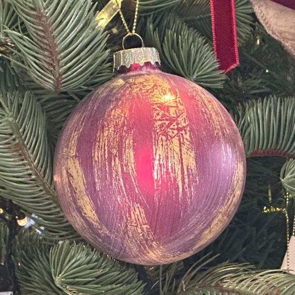 Brush Stroke Ornament - Cranberry